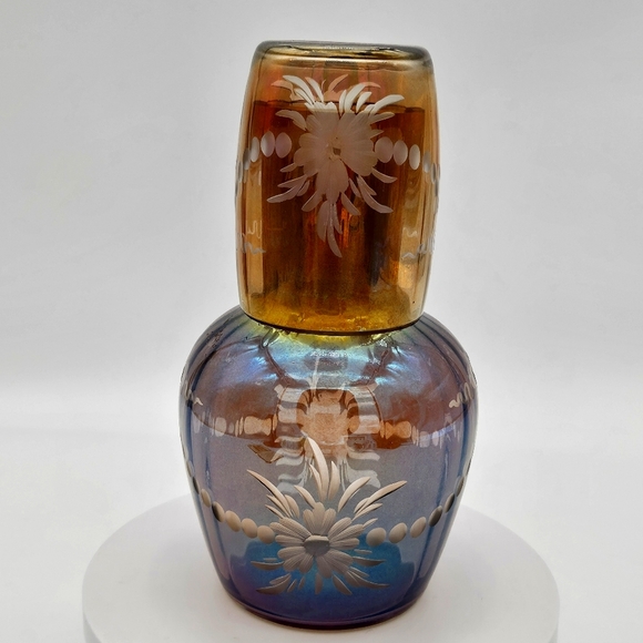 Imperial Glass | Dining | Tumble Up Antique Etched Carnival Glass ...